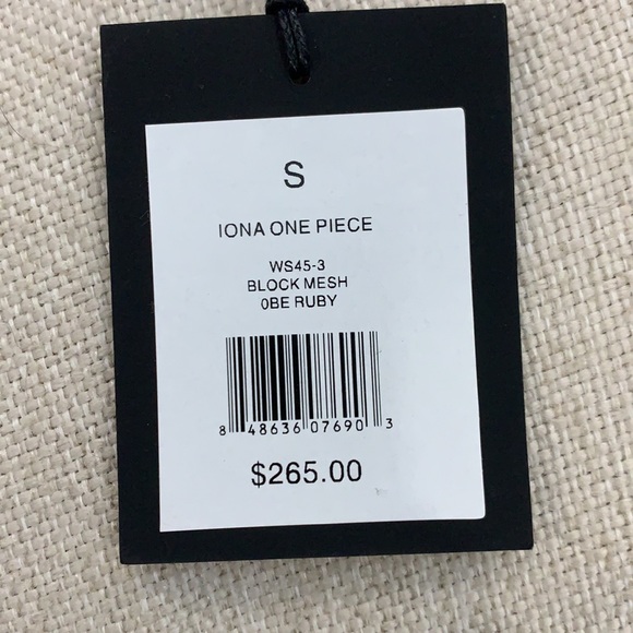 NWT Onia Iona Block Mesh Ruby One Piece Swimsuit SIZE SMALL - Picture 8 of 9